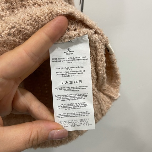 Rip Curl Woven V-Neck Sweater Knit Long Sleeve M - Picture 10 of 11